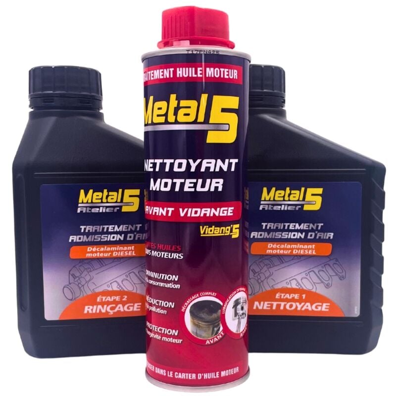 Kit métal 5 Nettoyage système d'admission d'air pour machine 3 produits