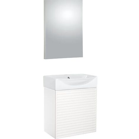 Kit meuble de salle de bain Mini 50S blanc mat 500 x 620 x 400 mm