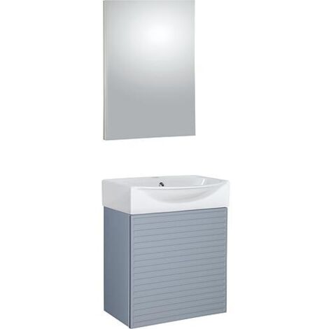 Kit meuble de salle de bain Mini 50S bleu pacifique mat 500 x 620 x 400 mm