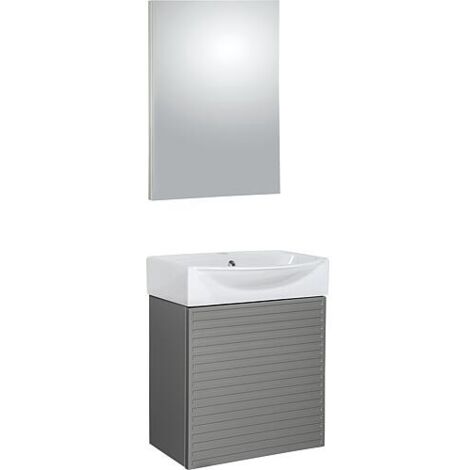 Kit meuble de salle de bain Mini 50S gris carbone mat 500 x 620 x 400 mm