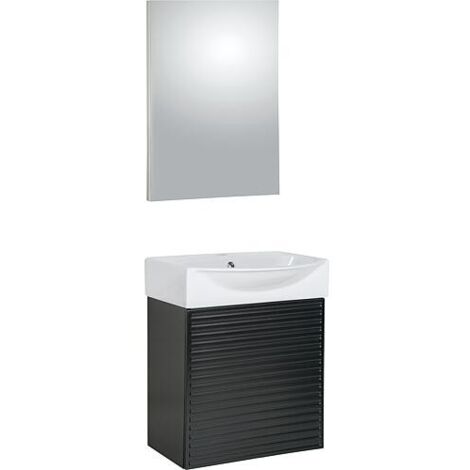 Kit meuble de salle de bain Mini 50S noir mat 500 x 620 x 400 mm