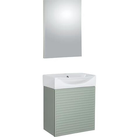 Kit meuble de salle de bain Mini 50S vert clair 500 x 620 x 400 mm