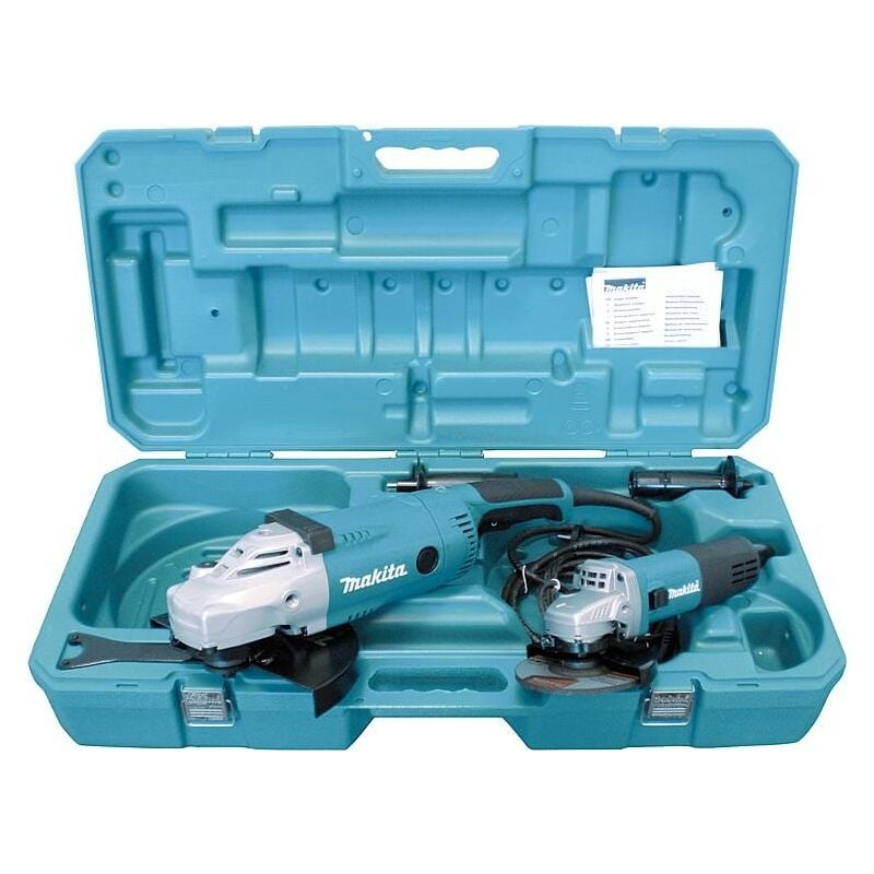 Kit Meuleuse d'angle MAKITA 840 & 2200 Watt, Ø 125 & 230mm dans une mallette DK0052G