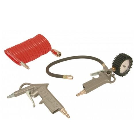 Kit d'accessoires nettoyage 5pcs compresseur d'air pistolet gonfleur  soufflette pistolet flexible -DBA - Cdiscount Auto