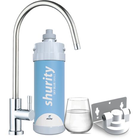 Kit Microfiltrazione acqua con filtro Sky Blue Small Shurity Con Rubinetto di prelievo 1 via - Acqua Liscia