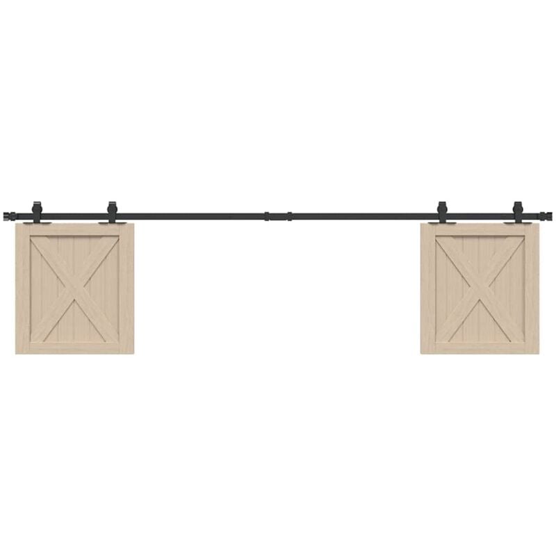 Vidaxl - Kit de porte d'armoire coulissante 200 cm acier au carbone