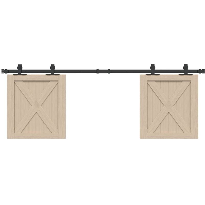 Vidaxl - Kit de porte d'armoire coulissante 152 cm acier au carbone