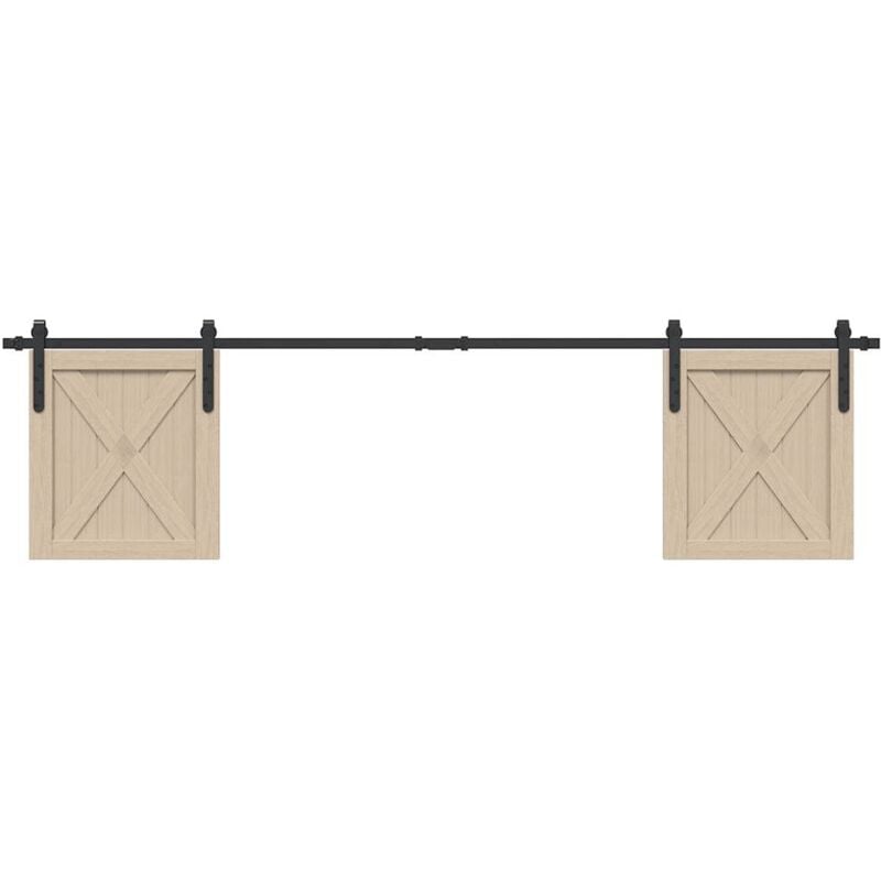 Vidaxl - Kit de porte d'armoire coulissante 200 cm acier au carbone