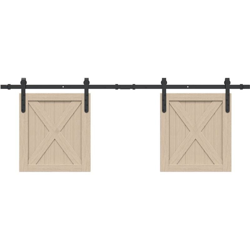 Vidaxl - Kit de porte d'armoire coulissante 152 cm acier au carbone