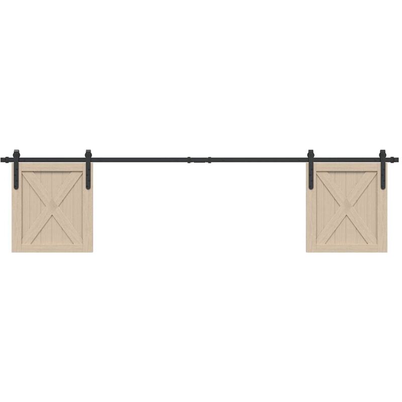 Vidaxl - Kit de porte d'armoire coulissante 213 cm acier au carbone