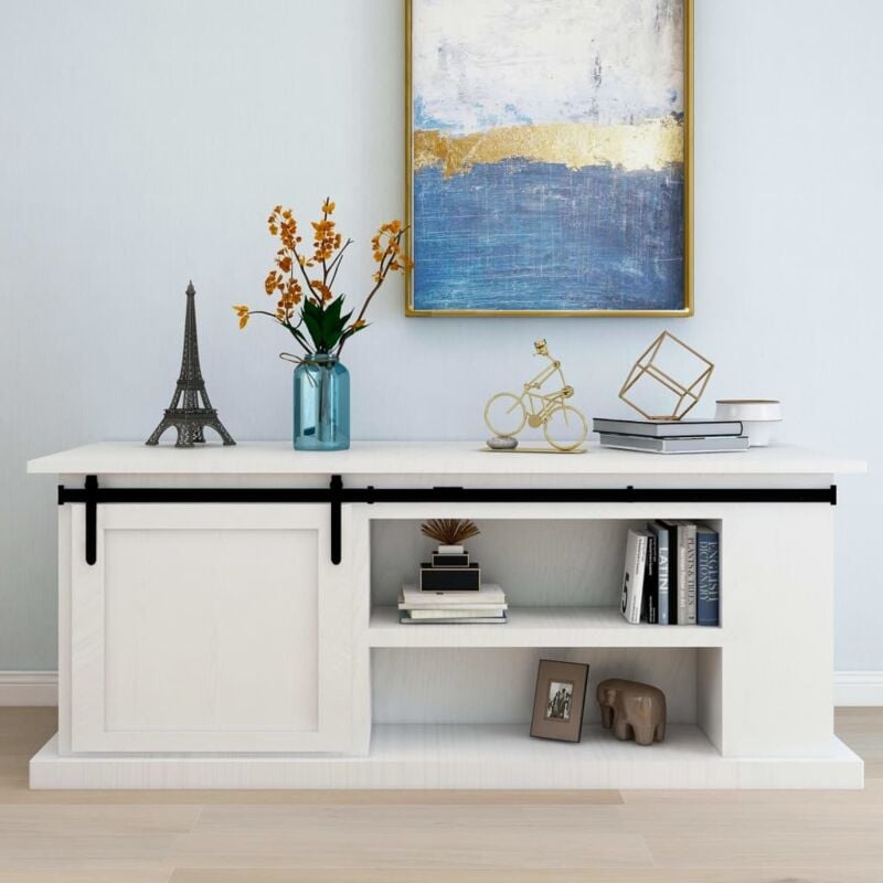 Kit mini de porte d'armoire coulissante Acier au carbone 183 cm Vidaxl