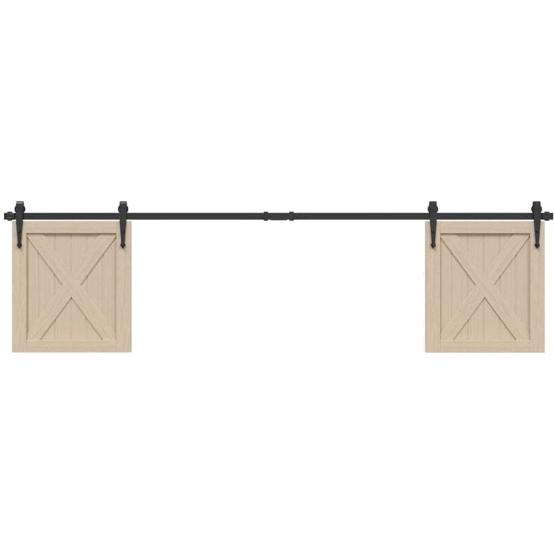 Vidaxl - Kit de porte d'armoire coulissante 200 cm acier au carbone