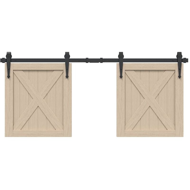 Vidaxl - Kit de porte d'armoire coulissante 122 cm acier au carbone