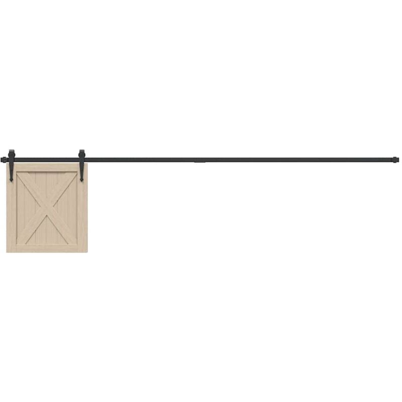 Kit de porte d'armoire coulissante 213 cm acier au carbone - Vidaxl