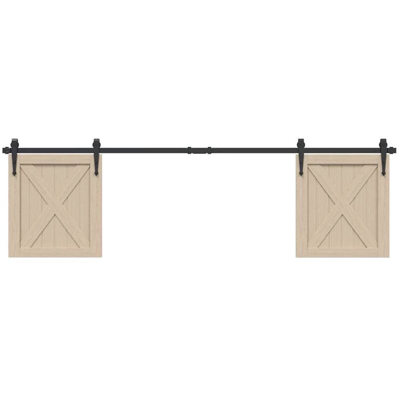 Vidaxl - Kit de porte d'armoire coulissante 183 cm acier au carbone