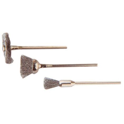 Kit mini spazzole per trapano o avvitatore art 47600 poggi 3 pz