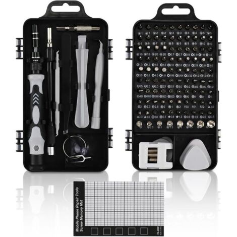 Kit Mini Tournevis de Précision 122 en 1 - Outils Professionnels pour Réparation de Smartphones, PC, Lunettes et Électronique