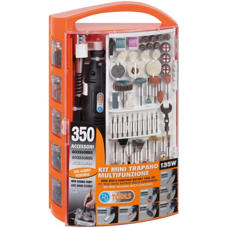 Kit mini trapano pg138w 350 accessori -135 watt