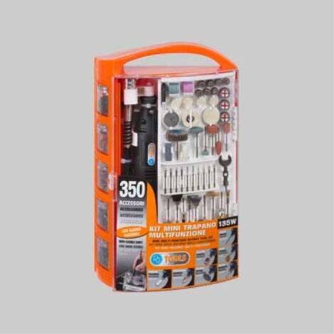 Kit mini trapano 'pg138w' 350 accessori -135 watt PG PROFESSIONAL