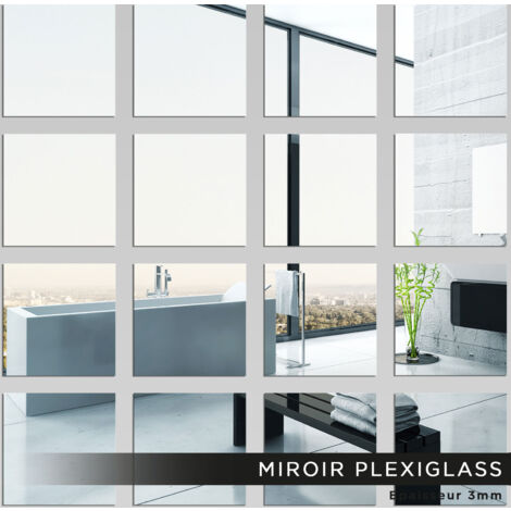 Kit Miroir Plexiglass - Carrés - KIT 30x30 cm