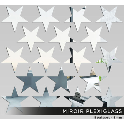 Kit Miroir Plexiglass - Étoiles - KIT 15x17 cm