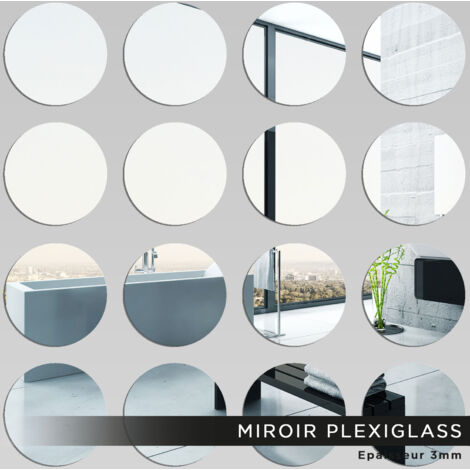 Kit Miroir Plexiglass - Ronds - KIT 30x30 cm