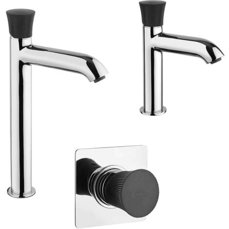 Kit miscelatori doccia incasso lavabo e bidet Jacuzzi Rubinetteria serie Illumina