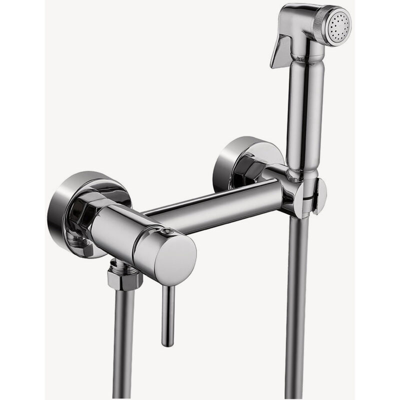 Kroos ® - Kit mitigeur encastré wc mural 2 trous - Chromé