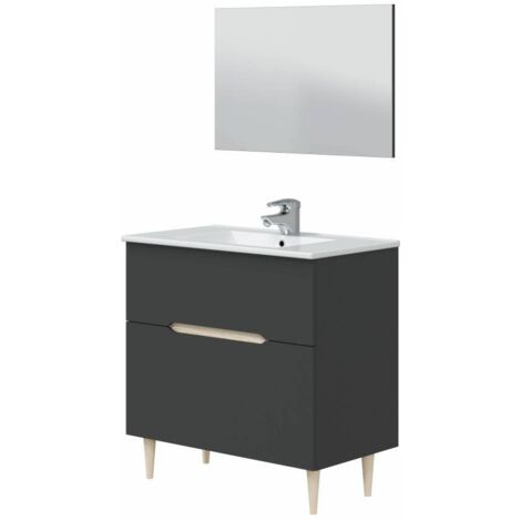 KIT MOBILE BAGNO DENVER 80 ANTRACITE ROVERE