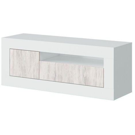 Kit mobile credenza porta tv baltik 3 ante cm.139x42x53h finitura bianca - Salone