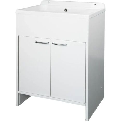 Kit mobile lavatoio in PVC antiacido, misure 58x38x85H