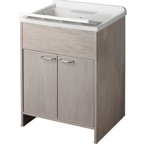 Kit mobile lavatoio rovere in PVC antiacido, misure