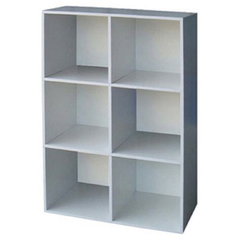 Kit mobile libreria in melaminico mod. cubo 61x29,5x91h colore bianco - Salone