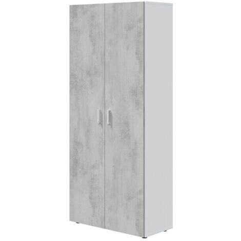 KIT MOBILE MULTIUSO 80X37XH182 CM BIANCO CEMENTO- 1,0 pz