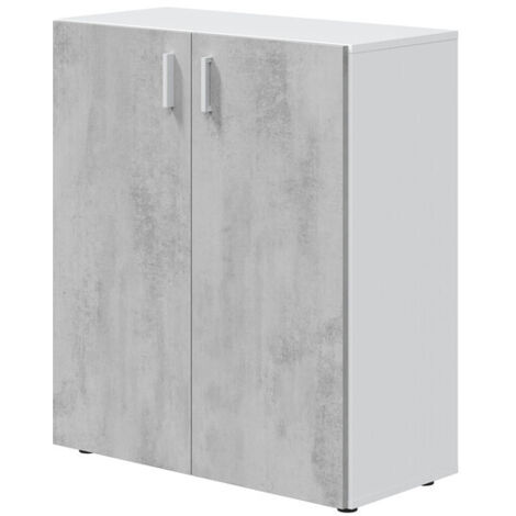 KIT MOBILE MULTIUSO 80X37XH92 CM BIANCO CEMENTO- 1,0 pz