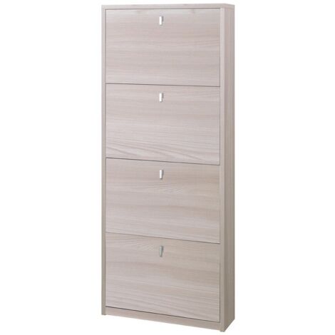 Kit mobile scarpiera 4 ante con ribalta h154 l63 p18 cm finitura olmo chiaro sarmog sk554k - Sarmog