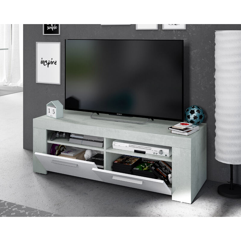 Image of Kit mobile tv ambit 42X120XH40 cm bianco cemento