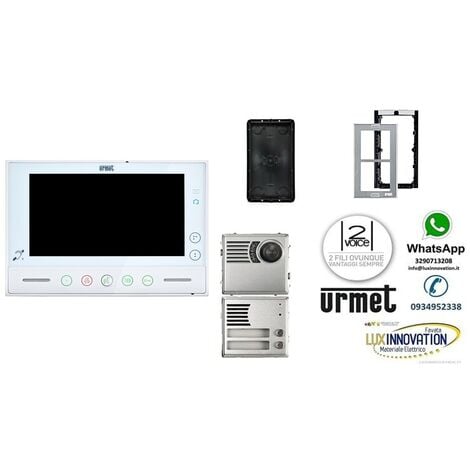 Monitor 7 pollici Wifi Vivavoce Bianco Urmet 1722/97 per kit 1723