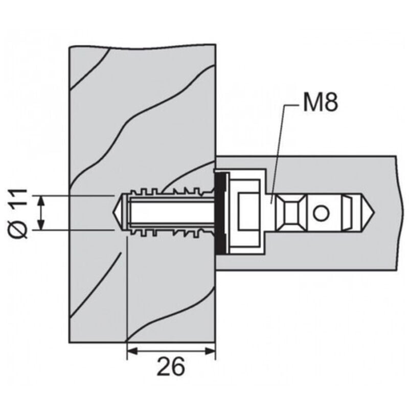 Normbau - Kit de montage simple pour porte bois 0 471 32 0