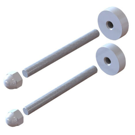 Kit montage simple pour poignée de porte battante inox - DUVAL - BILCOCQ Argent