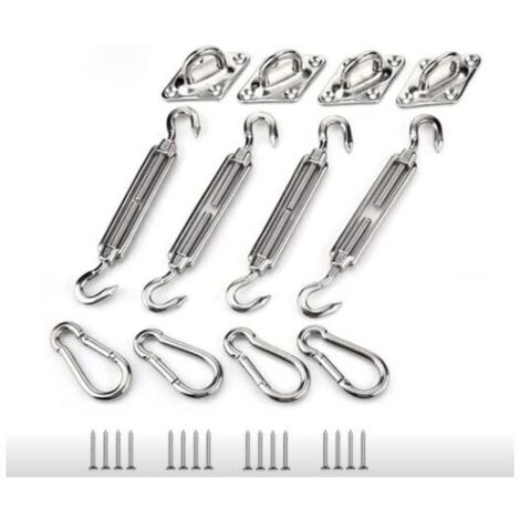 Kit montaggio vela parasole Kit montaggio vela parasole in acciaio inox per triangolo e rettangolo quadrato Accessori montaggio vela parasole M5
