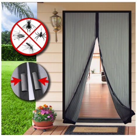 Kit mosquitera puerta gris con iman 120x230cm epid