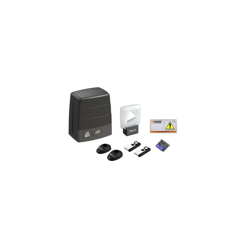 Kit automatisme pour portail coulissant Roger moteur brushless haute vitesse 24v 400Kg BM30/326/HS