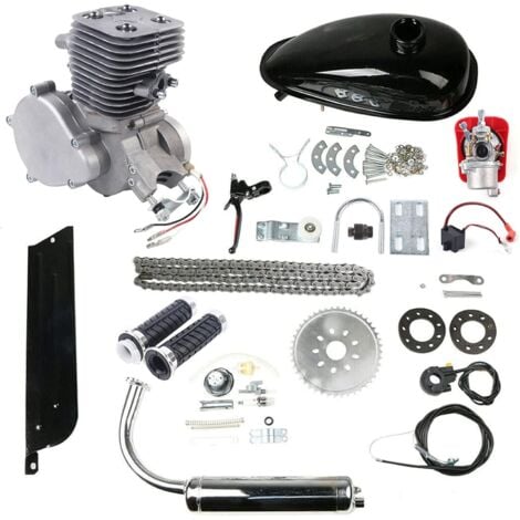 Kit moteur électrique à essence 2 temps 100CC pour vélo 3.2kW Moteur complet à refroidissement par air CDI monocylindre pour vélo de montagne, vélo de route, vélo de croisière