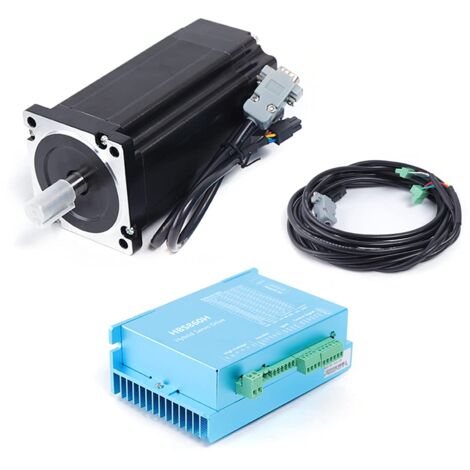 Kit moteur pas à pas Moteur Nema 34 HBS860H Pilote de moteur pas à pas en boucle fermée avec contrôleur et câble pour imprimante 3D pour machine à graver CNC