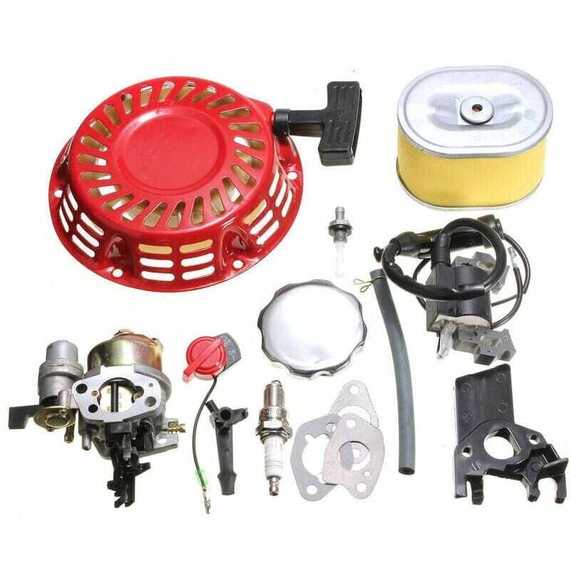 Debuns - Kit Moteur pour Honda GX160 GX200 5.5HP - Carburateur, Recoil, Bobine d'Allumage, Bougie d'Allumage, Filtre à Air..