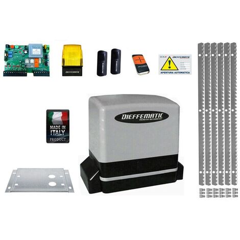 Kit Motore 900kg Scorrevole Automatico Con 6 Mt Cremagliera Ferro 230v Kv9