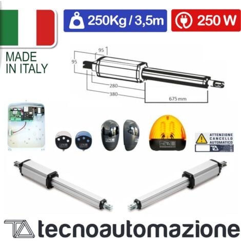 FAAC S2500I Motoriduttore Attuatore elettromeccanico 24V integrato per  cancelli a battente invisibile anta 2,5M 250KG