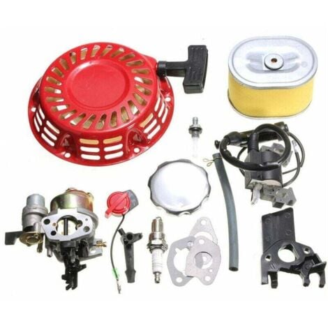 ALOVEZ Kit motore per Honda GX160 GX200 5,5 CV - Carburatore, rinculo, bobina di accensione, candela, filtro dell'aria