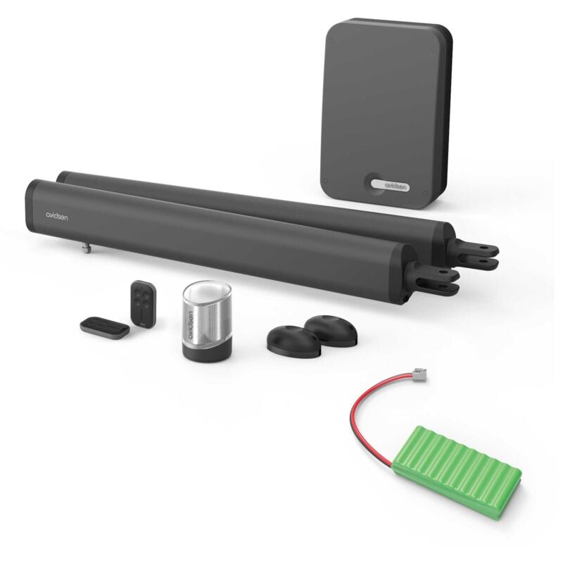 Kit Motorisation à vérins pour portail à battants - Teha 410 et sa batterie de secours